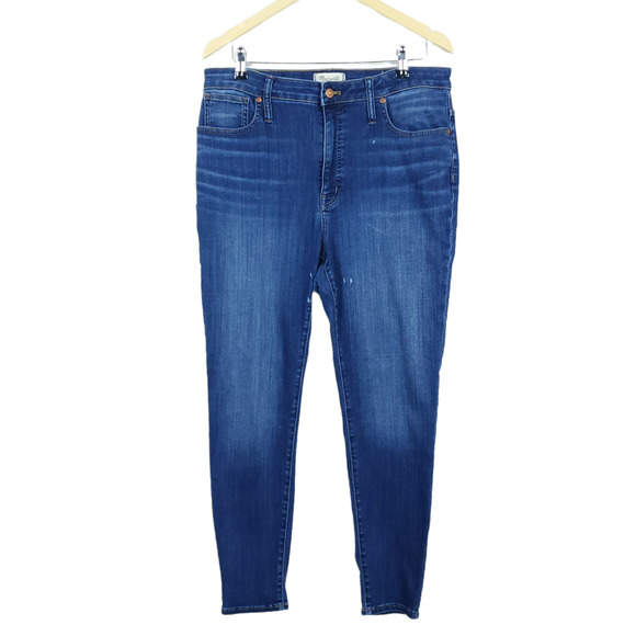 Madewell Denim - Madewell Womens 32 Curvy High Rise Skinny Blue Jeans Pants Fitted Hip And Thigh